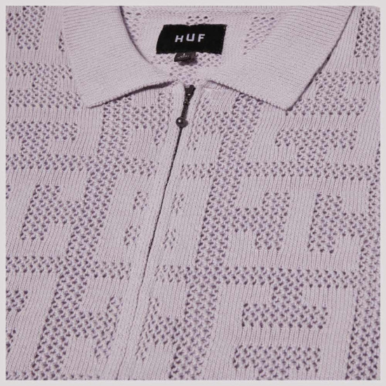 Huf Ανδρική πλεκτή μπλούζα Monogram Jacquard Zip Sweater